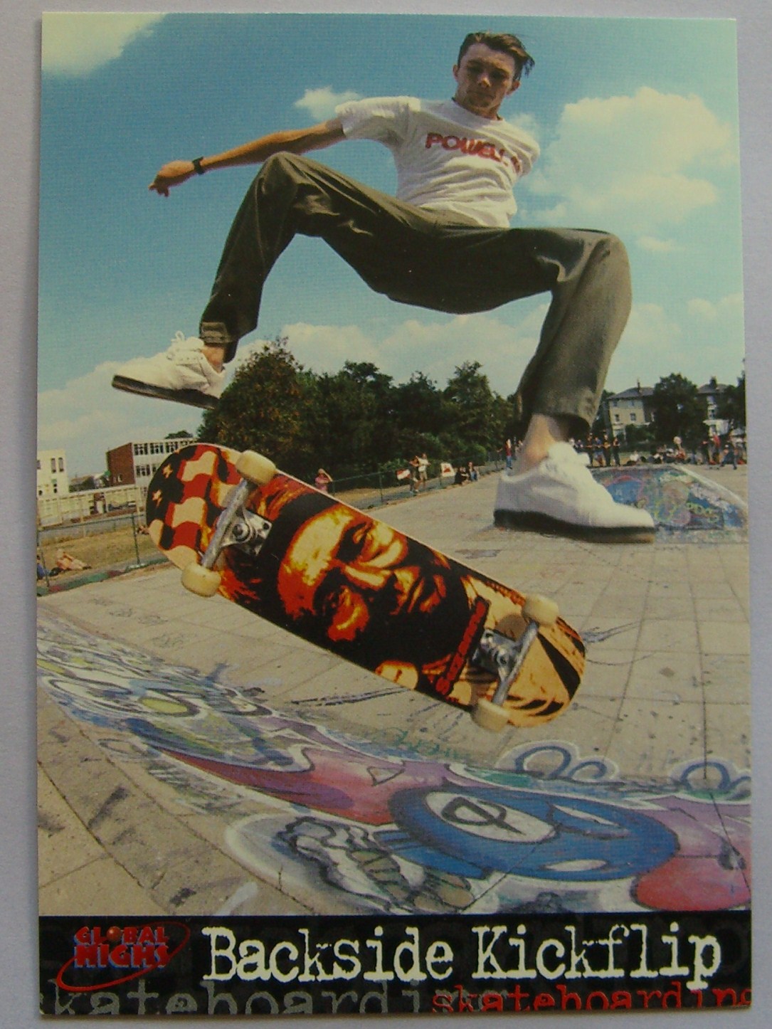 Skateboarding Backside Kickflip POSTCARD