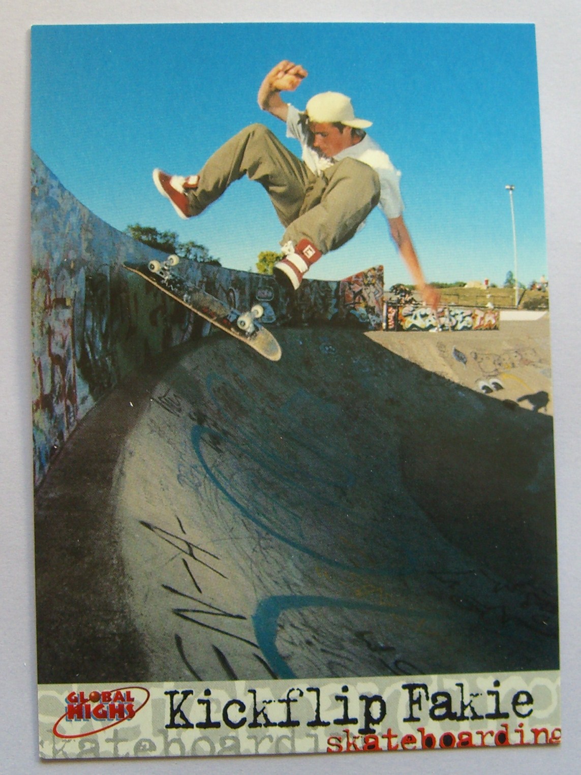 Skateboarding Kickflip Fakie POSTCARD