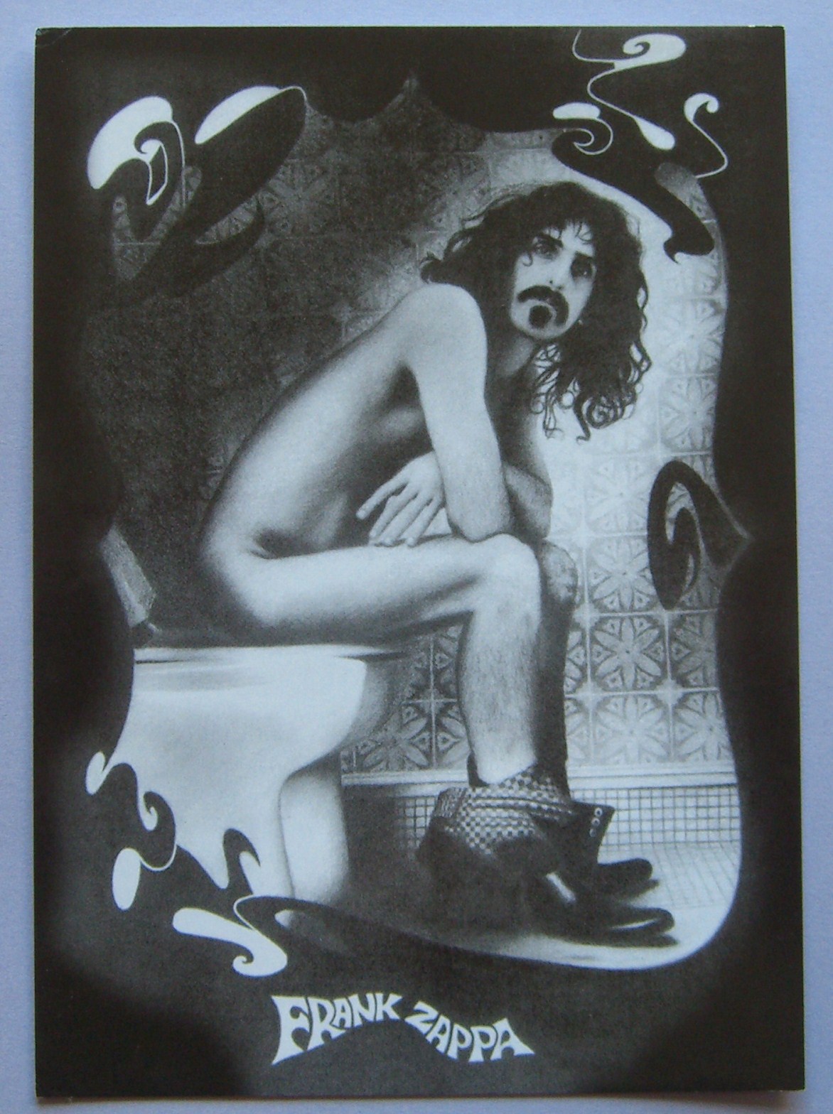 Frank Zappa Toilet POSTCARD